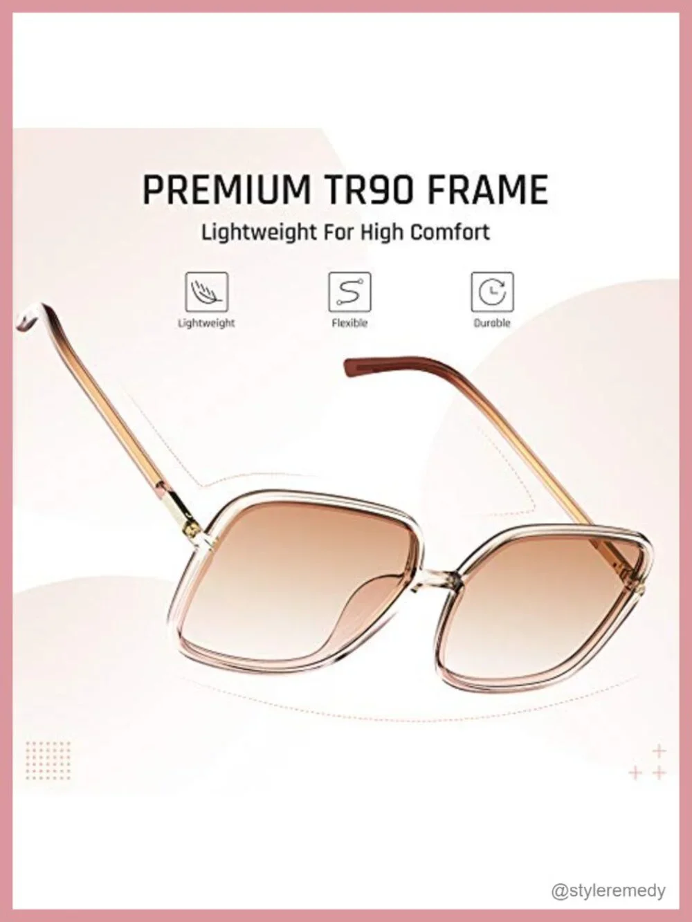 Oversized Square Polarized Sunglasses UV400 Protection for Driving